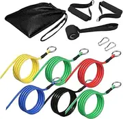 Resistance Bands Set Exercise Bands Calisthenics Yoga Pilates Chest Muscle Strength Training Workout with Handles for Adults
