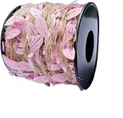 33 feet Natural Twine Pink Leaf Jute 3ply 2MM Rope Hemp Burlap Ribbon String Heavy Duty Hanging Gardening Decoration or for Arts and Crafts