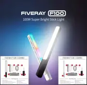 Zhiyun FIVERAY F100 Combo kit 100W Video Light Handheld Fill Lamp RGB 2700-6200K