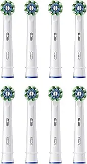 Oral-B Pro CrossAction Electric Toothbrush Replacement Parts Pack of 8 White - Originals (Mailbox)
