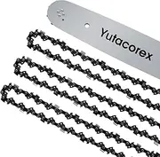 14inch Chainsaw Guide Bar and Chain Combo,Replacement Accessories Fits stihl MSA 220 C-B,MS 194,MS 211,MS 211 C-BE,MS 151 T C-E,MS 194 C-E,MSE 170 C-B,3005 000 4809,3/8,050,50DL(Bar+3 Chains)