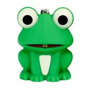 Glowing Toy Built-in Battery Ornaments Cartoon Frog Glowing Toy Green