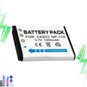 Battery for Casio NP-110 NP110 Exilim EX-ZR10 EX-ZR15 EX-ZR20 1200mah