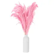 20PCS Pink Pampas Grass Decor, 17" Artificial Faux Dried Grass Flower