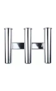 Rod Holder 3 Tube Stainless Steel Outrigger Tackle Solid Fishing Boat (2 Pack)