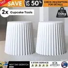2 x Cupcake Stool Plastic Stacking Stools Side End Table Indoor White Seat