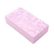 4PC Baby Shower Spa Bath Square Sponge Body Cleaning Scrub(Pink)