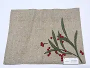 Set of 2 Threshold Target Jute Cotton Flower Print Floral Placemat 14”x19” NWT