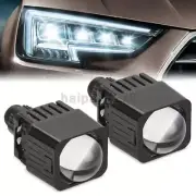 2X 1.5'' Mini Headlight LED Projector Len High Beam 60W 6000K Retrofit Universal