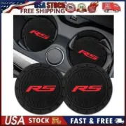 2 pk Cup Mat Car Drink Holder Insert Silicone Coaster Set for Chevrolet RS S-1