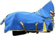 Horse Care Sheet Horse Clothes with Neck Breathable Winter Warm Equine Protection Horse Fly Sheet Horse Rain Sheet Horsewear, Blue L