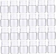 25Pcs Glass Storage Bottles with Aluminum Caps Mini Wish Jars for Projects Perfume and Decorative