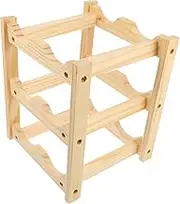 OKUMEYR Wine Bottle Rack Wooden Wine Storage Holder Modern Simple Design 6 Bottle Capacity Wedding Birthday Party Favor