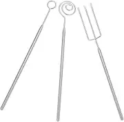CIYODO 3pcs Stainless Steel Chocolate Dipping Fork Cheese Fondue Fork Pastry Decoration Set