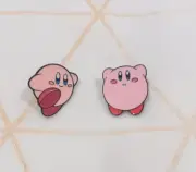 "Kirby" Nintendo Black Enamel Pin (Kirby 1+2 Set). "Brand New " (SEALED).