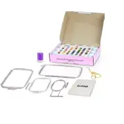 Machine Embroidery set of 63 Spools Thread/Hoop set /Stabilizer/Scissors