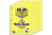 Spirax 605 2 Subject Notebook 7mm Ruled Lines Spiral Bound 250 Pages A4 Pack 5