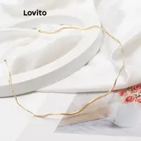 在飛比找蝦皮商城優惠-Lovito 休閒素色優雅簡約金色女式髮帶 L63AD063