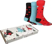 [WILDFEET] Christmas Gift Boxed Super Soft Bamboo Rich Socks 3 Pair Mens 6-11