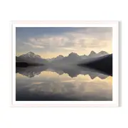 Glass Reflections Framed Wall Art - White