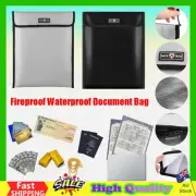 Fireproof Waterproof Document Bag File Money Safe Box Secret File Protect PoucHA