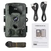 PR1000 Hunting Camera 36MP 1080P IR Night Vision 3 PIR Sensors 0.3S Trigger Spee