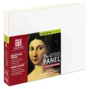 Wood Gesso Art Painting Panel: Canvas Texture, 1.5 Inch Cradle, 9" x 12"