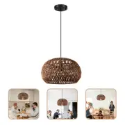 Rattan Chandelier Pendant Ceiling Light Hanging Fixture Fixtures