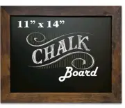 11"X14"Rustic Magnetic Chalkboard with Frame for Wall - Easy-to-Erase Hanging