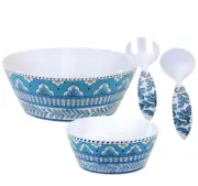 Certified International Topaz 7 pc Melamine Salad Set, Durable Serving Bowl Set