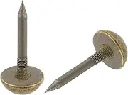 uxcell 40Pcs Solid Brass Tacks, 12 mm Retro Upholstery Nails Tack for Furniture Decorative Push Pins for Sofa Wall Hanging, Bronze Color