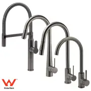 WELS Gun Metal Grey Round Pull Out Down Kitchen Mixer Sink Faucet Swivel Spout