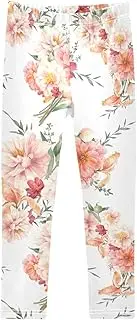 [Joisal] Floral Boho Chic Pattern Girls' Leggings, Ideal for Yoga Pants for Girls, Kids Legging, Girls 4t Leggings