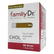 FAMILY DR Strip Cholesterol 10T Test Strips Self Testing