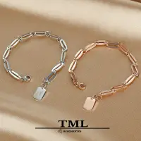 在飛比找蝦皮購物優惠-TML 時尚名牌GOOD LUCK手鍊 女款手環  鈦鋼手鍊