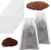 Newwiee 400 Pcs Tea Filter Bags Large Tea Bags 4 x 6 Inch Disposable Empty Tea Bags for Loose Tea Mesh Cold Brew Coffee Filter Bags with Drawstring for Iced Coffee Herb