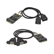 PCIE to Double USB Adapter MPCIE to USB2.0 Port Pin Converters 2 Port USB 2.0