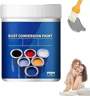 4-in-1Rust Converter, Weatherproof Rust Converter Paint For Metal, Stops Rust &Prevents Corrosion -Water Based Metallic Paint, for All Metal Surfaces, Ironwork (Gray,500g)