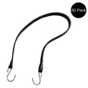 50-Pack 31 Inches Long Natural Rubber Tarp Strap Bungee Cord