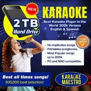 Karaoke English & Spanish 300K Songs with Professional System-Best Software
