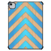iPad Air (4th/5th gen) iPad Impact Case Blue chevro nand wood pattern