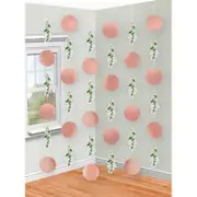 Valentines Day Love And Leaves Hanging String Decorations 6 Pack