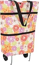 TEMPNAP Collapsible Trolley Bag with Wheels Versatile Shopping Cart for Robust Construction for Grocery and Supermarket Use Portable Design for Convenient Storage