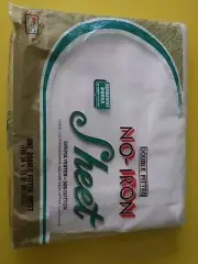 NEW Made In USA No-Iron 50/50 Twin Fitted Sheet 54 x 75" Vintage Kmart