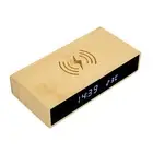 Wooden Digital Alarm Clock Wireless Charging Multifunction Fashionable Exqui IDM