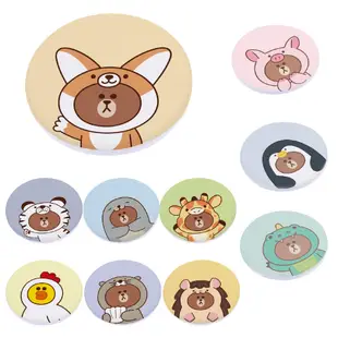 【5icoco】LINE FRIENDS JUNGLE-叢林彩繪款 珪藻土吸水杯墊(2入組)熊大莎莉 (5折)