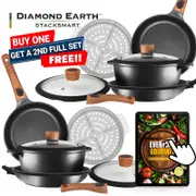 Diamond Earth® StackSmart with Detachable Handles 6pc Cookware Set - B