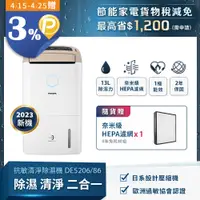 在飛比找PChome24h購物優惠-【飛利浦 PHILIPS】13公升一級能效除溼機-DE520