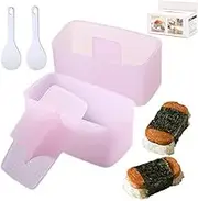 Spam Musubi Mold - 2 Pack Musubi Maker Pres, Luncheon Meat Press, Musubi Maker Mold, Onigiri Mold, Sushi Making Kit with Small Rice Paddle
