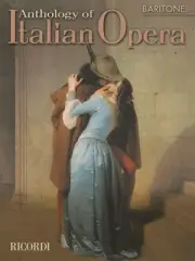 Anthology of Italian Opera for Baritone Vocal Classical Sheet Music Ricordi Book